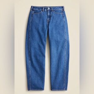 J Crew Barrel-Leg Jeans Elaine Wash NWT $158 Size 34 US 18 Trendy Essential 👖